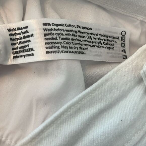 NWT Eileen Fisher Organic Cotton Denim Slim Jean Slim Fit Full Length Stretch 6 - Picture 11 of 11